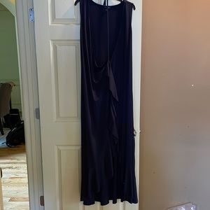 Banana Republic navy jersey wrap dress with asymmetrical hem. Size XL